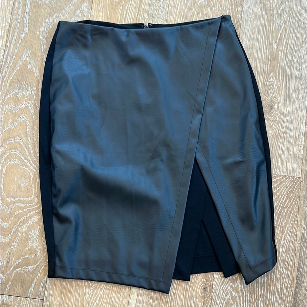 White House Black Market Faux Leather Skirt